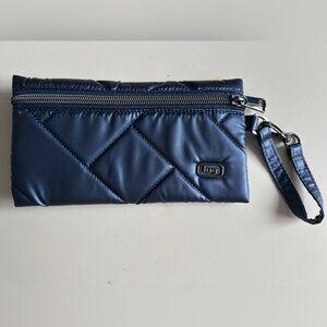 LUG SWAY POUCH METALLIC INDIGO NWOT